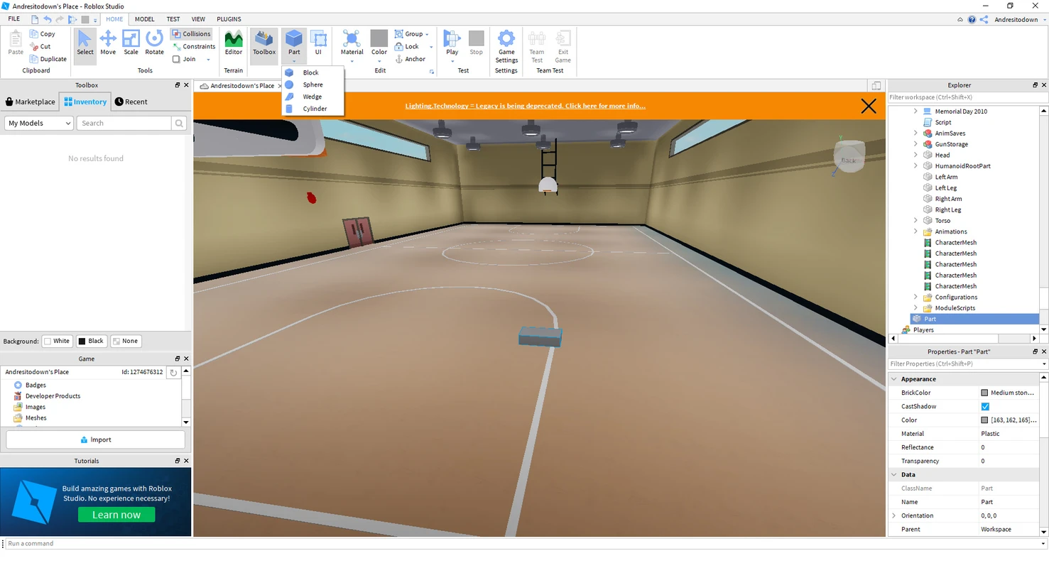 Explorer panel beside the 3D viewport for instance selection